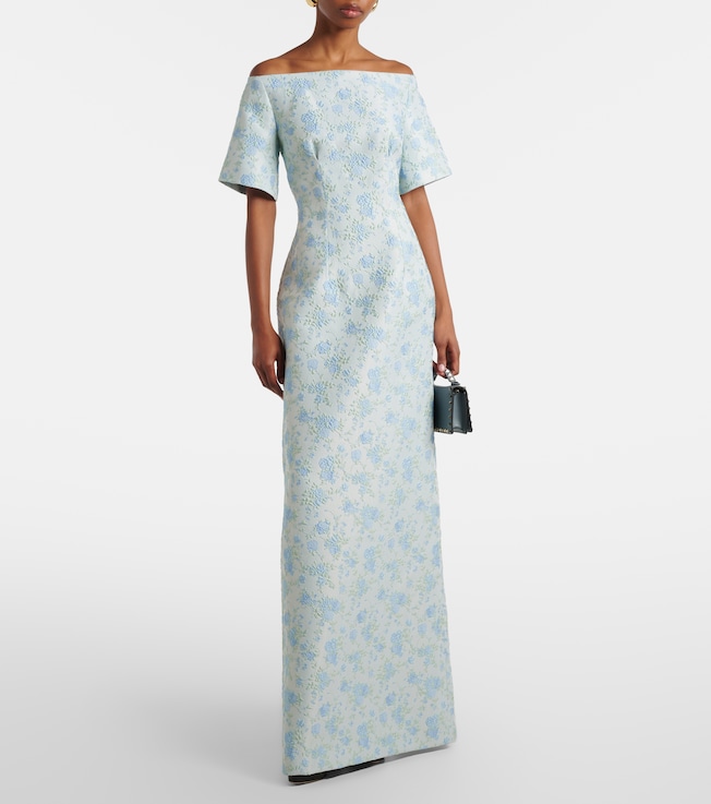 Markarian Gilda floral brocade gown