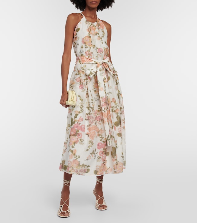 Erdem Zinnia floral cotton and silk midi dress
