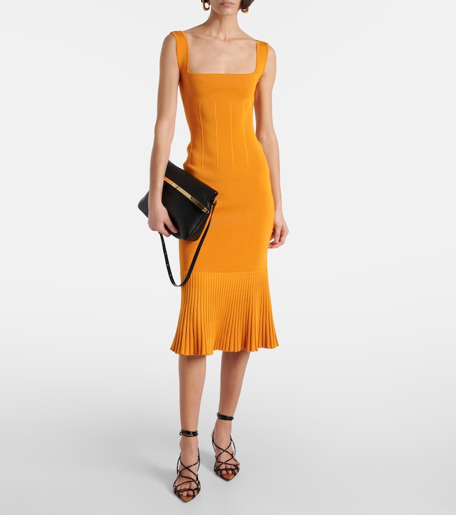 Galvan Atalanta knitted midi dress