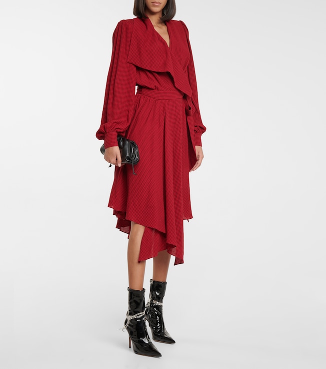 Alexandre Vauthier Checked wrap dress