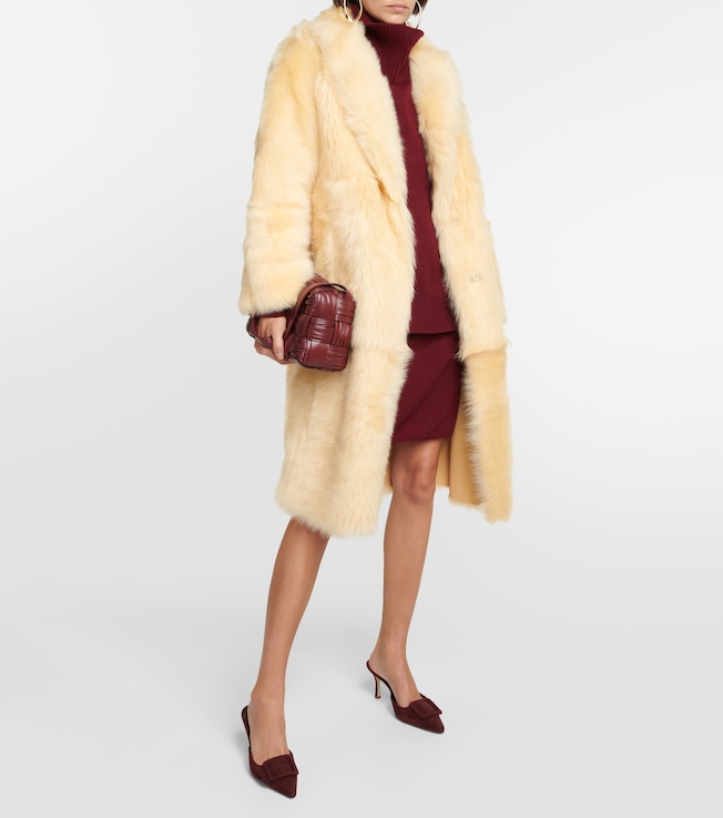 Blancha Shearling wrap coat