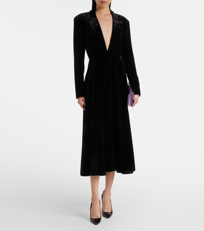 Norma Kamali Velvet blazer dress