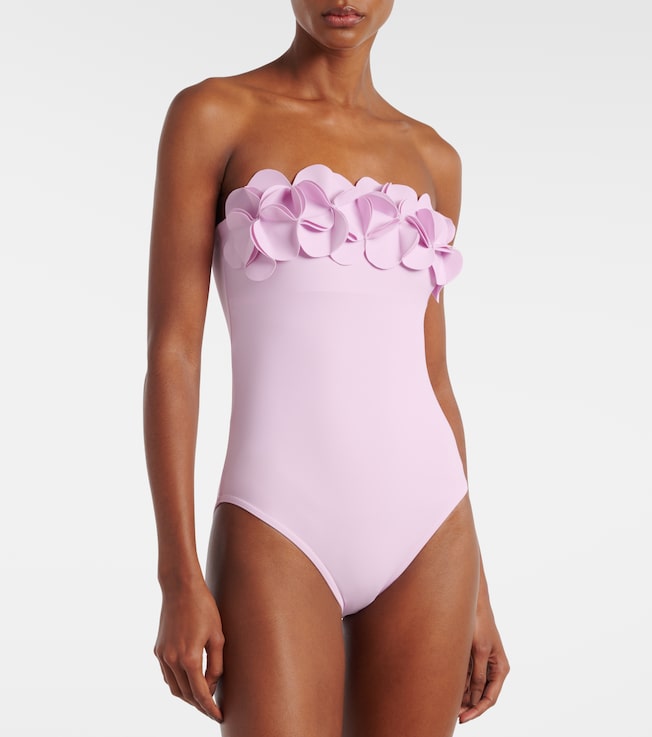 Karla Colletto Floral bandeau swimsuit