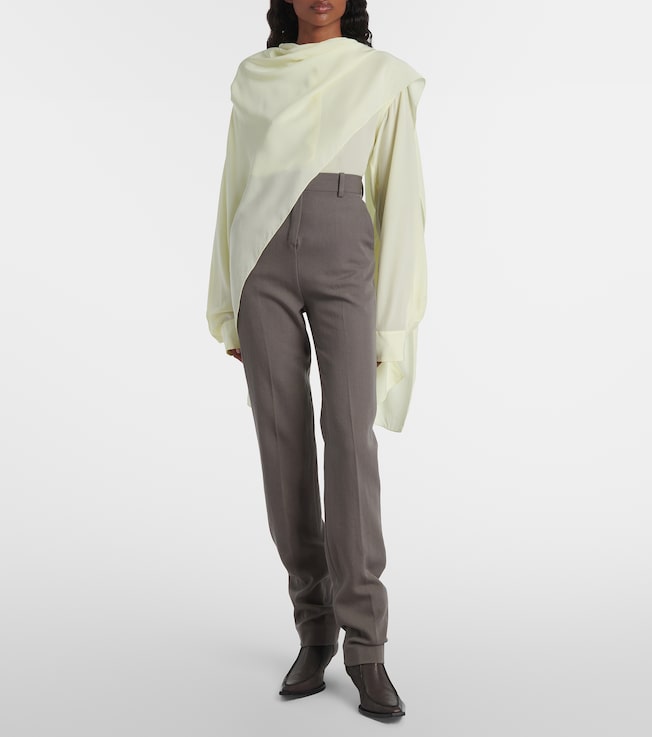 Calvin Klein Collection Kiki draped silk blouse