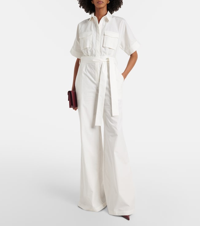 Elie Saab Belted cotton jumpsuit