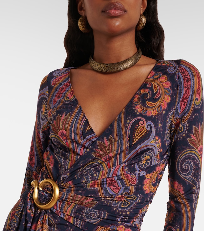  Etro Paisley wrap dress