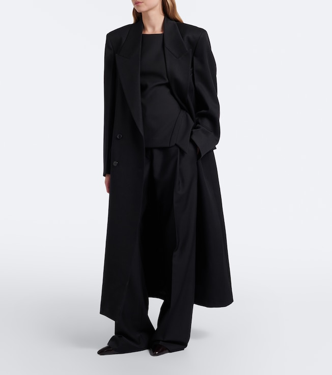 Róhe Double-breasted virgin wool coat