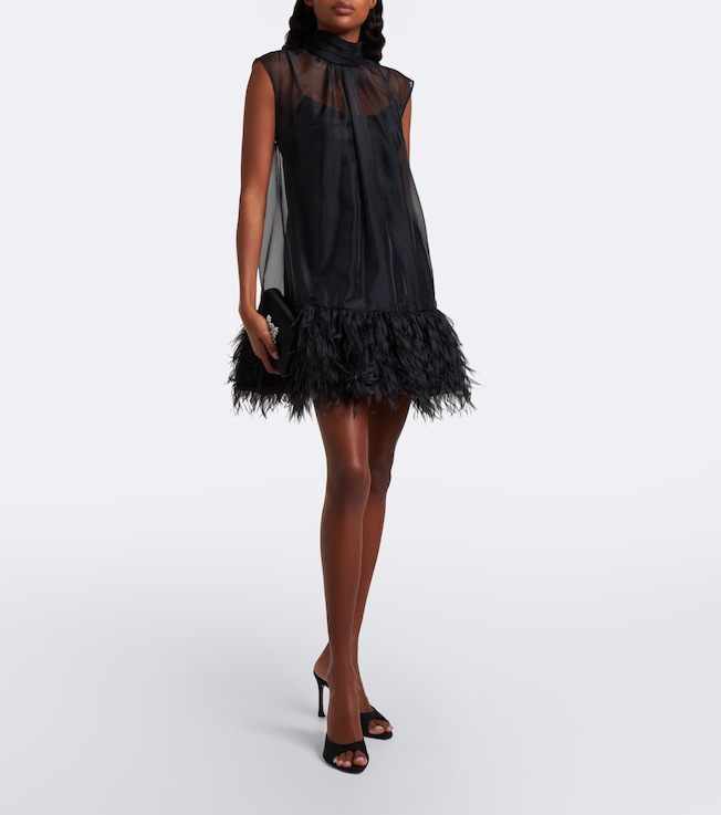 SIMKHAI Simkhai Shirya fringed organza minidress