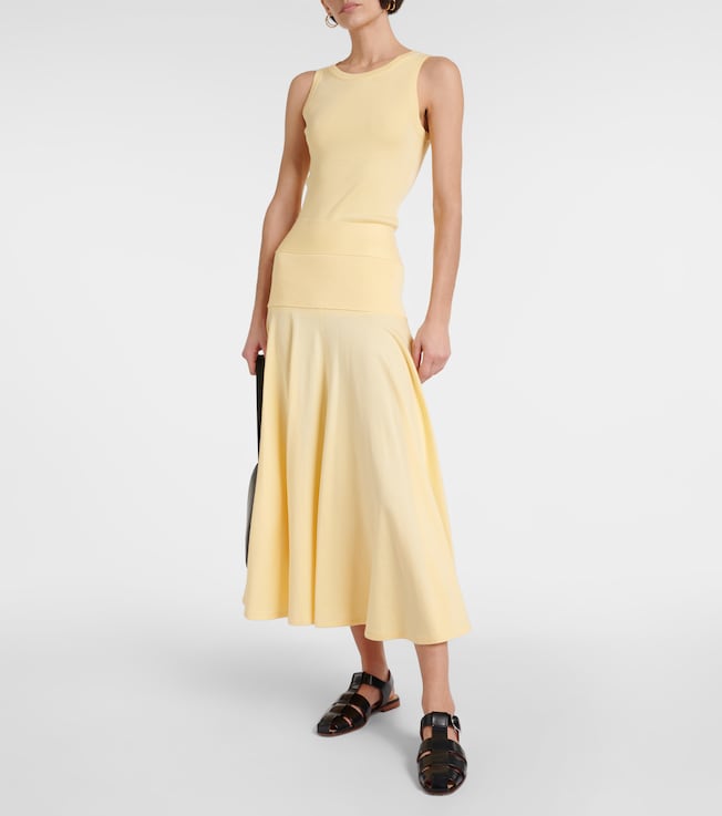 Plan C Pleated knit midi skirt 