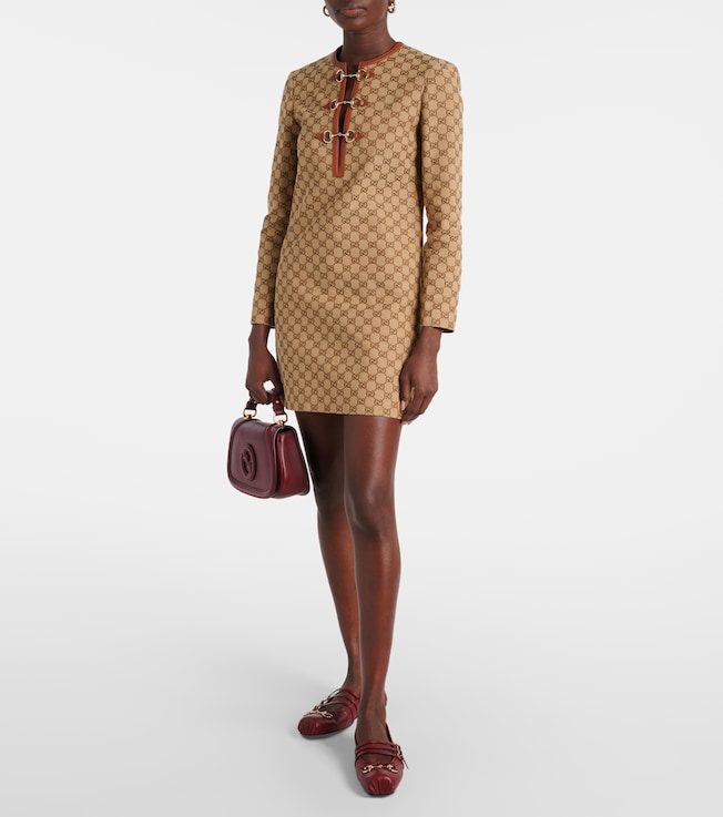 Gucci Horsebit GG canvas minidress