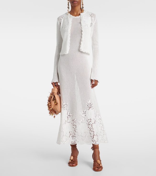 Erdem Open-knit cotton maxi dress