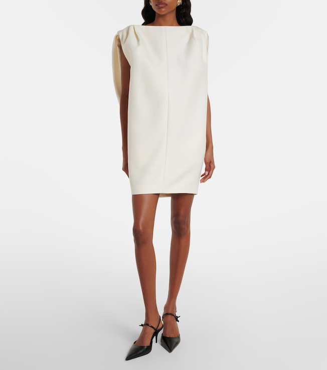 Balenciaga Draped wool and silk minidress