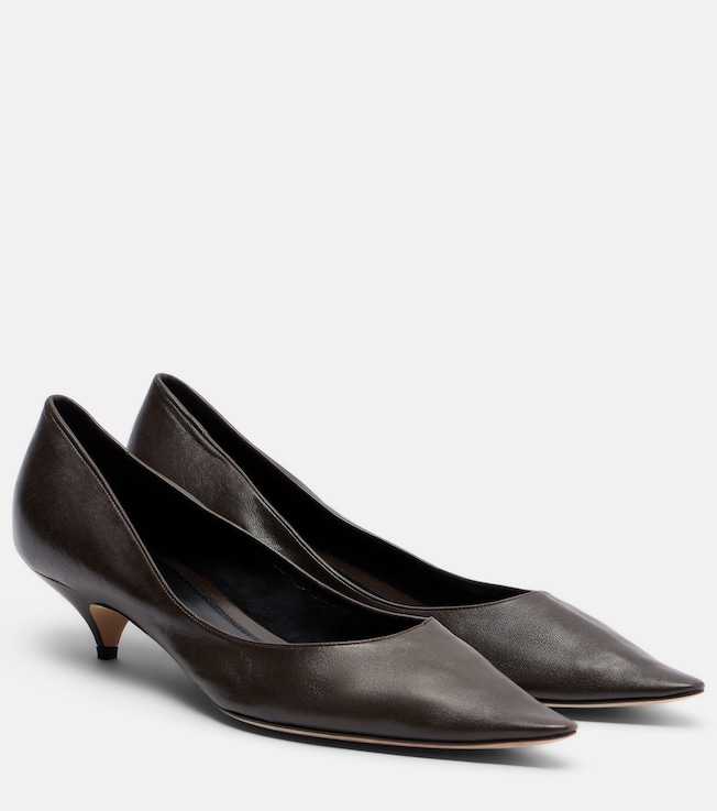 The Row Liisa Three leather pumps