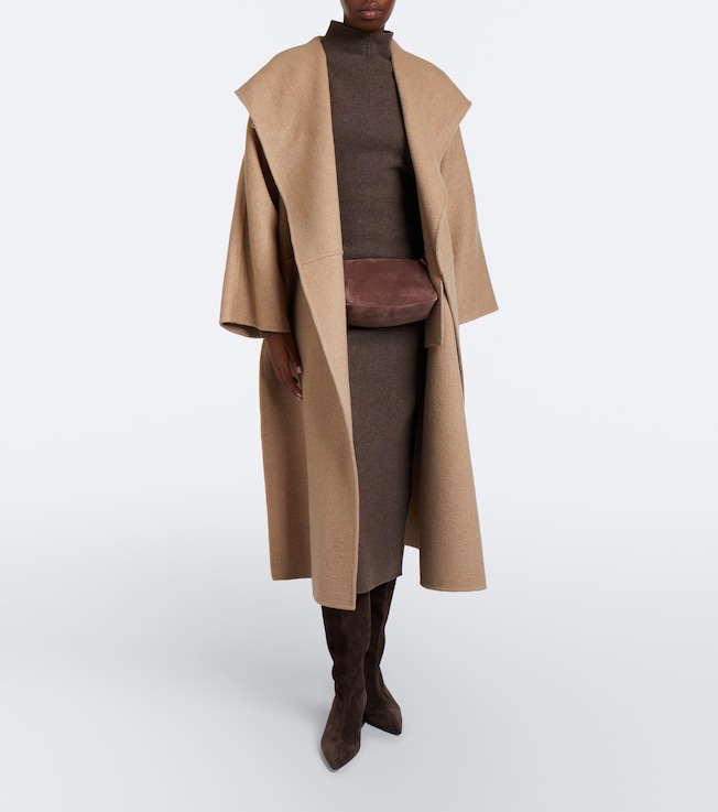 Max Mara Max Mara Hooded camel hair and mohair coat
