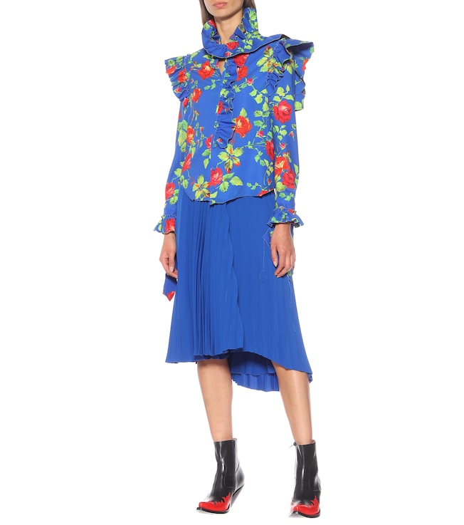 Vetements Floral crêpe shirt