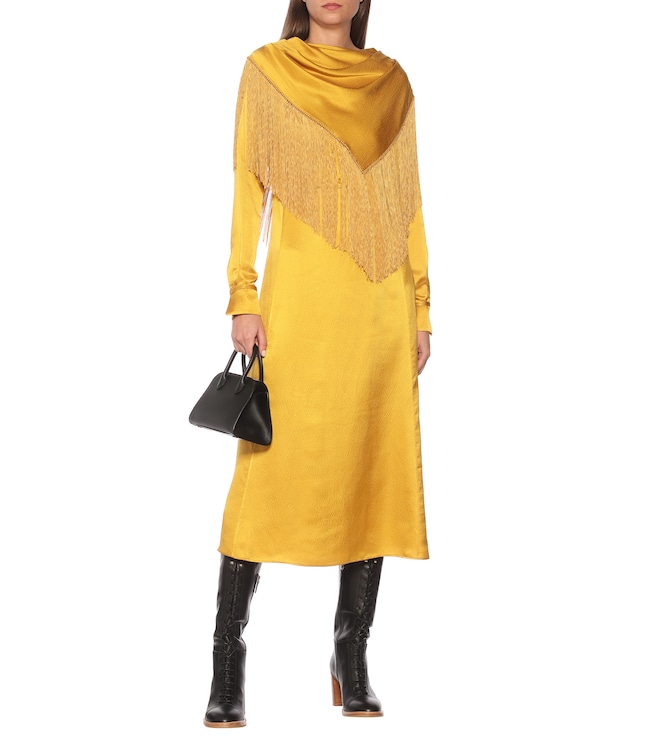 Gabriela Hearst Rouge silk satin midi dress