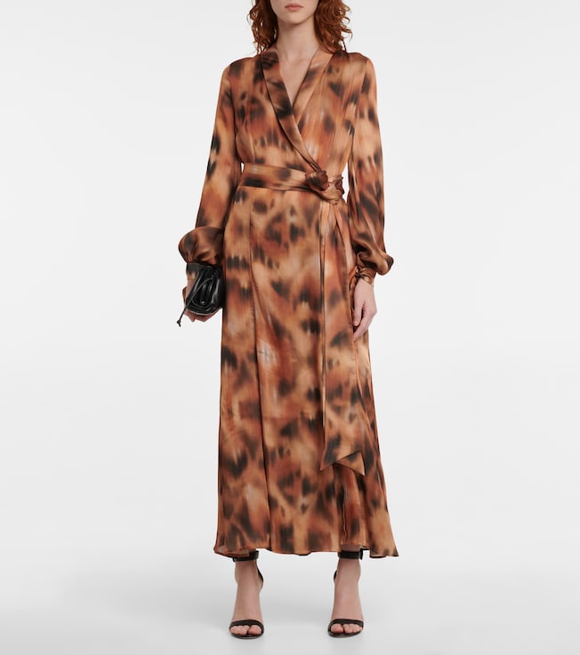 Galvan Cabana leopard-print wrap dress