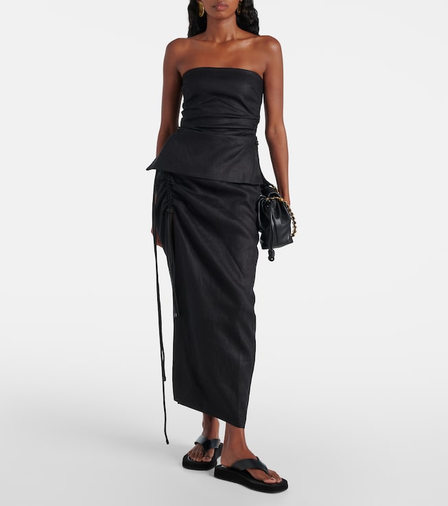SIR. Josefina strapless linen top