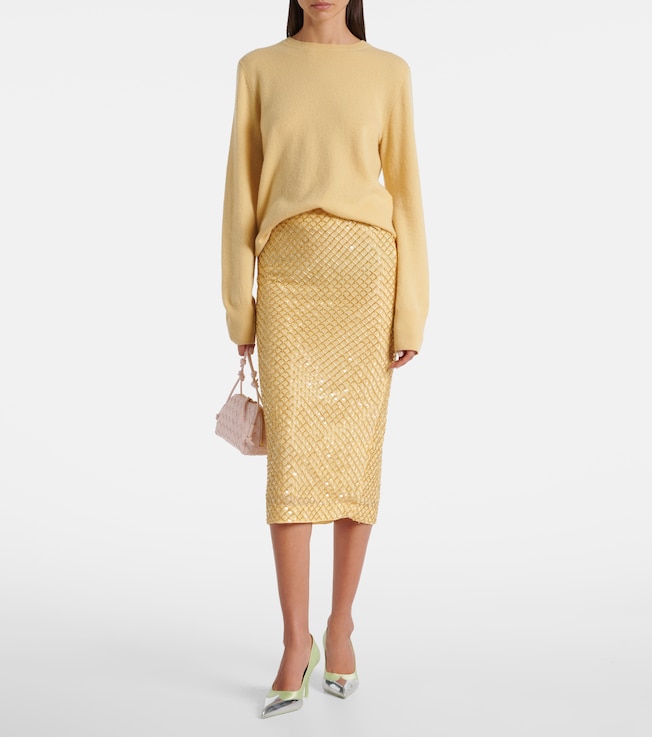 Veronica Beard Allora beaded midi skirt