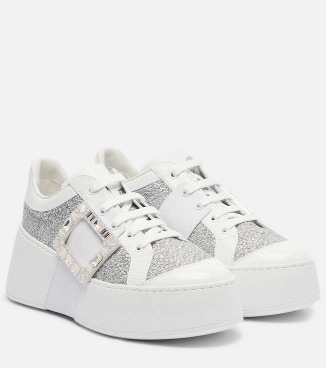 ROGER VIVIER Viv' Skate embellished sneakers
