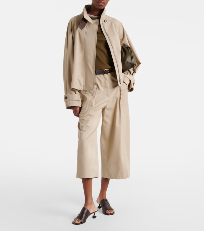 Loewe Cotton and silk cropped pants