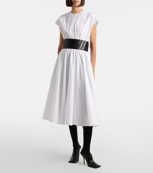 Alaïa Belted cotton midi dress