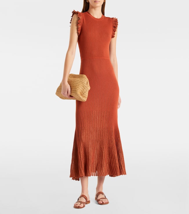 Ulla Johnson Noelle knitted lamé midi dress