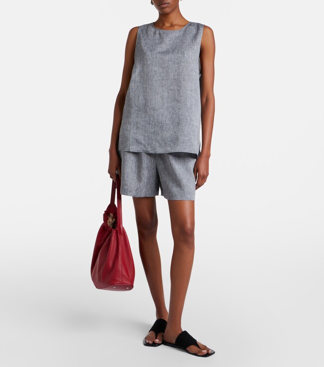 Asceno Asceno Boston linen shorts