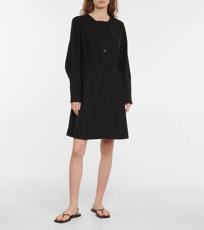 Deveaux New York Cotton-blend poplin minidress