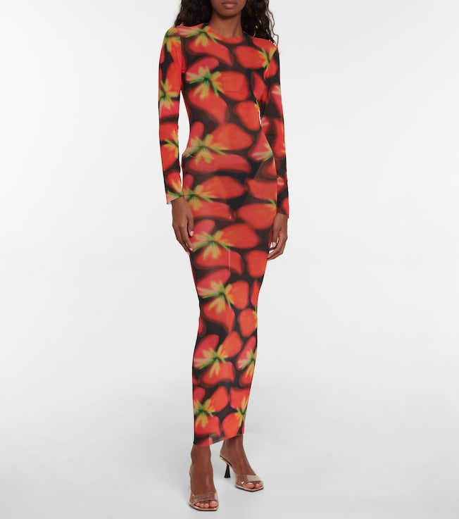 Louisa Ballou High Tide printed mesh dress