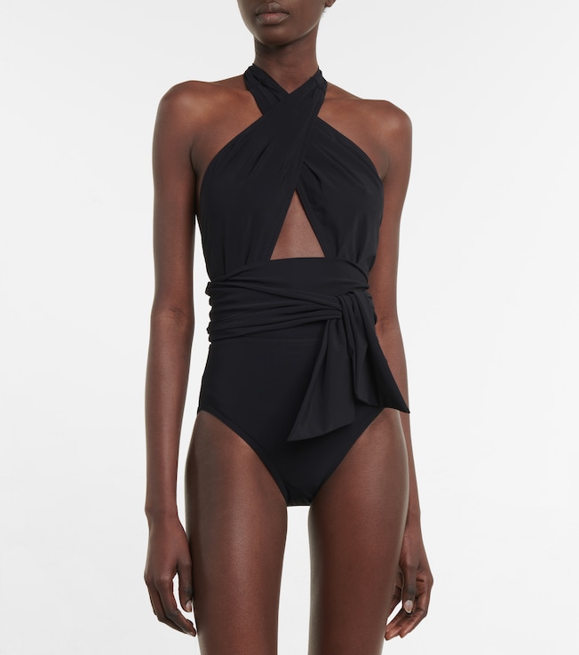 Karla Colletto Cutout halterneck swimsuit