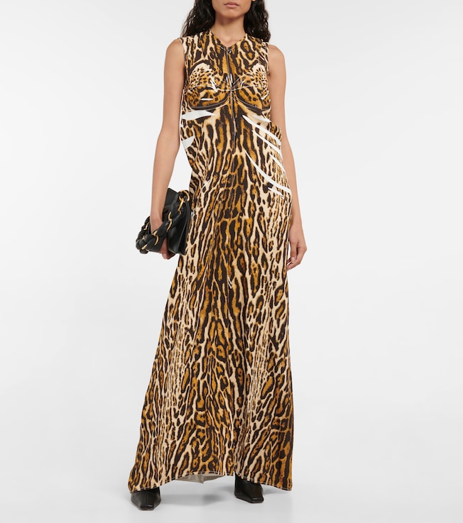 Proenza Schouler Leopard-print crêpe maxi dress