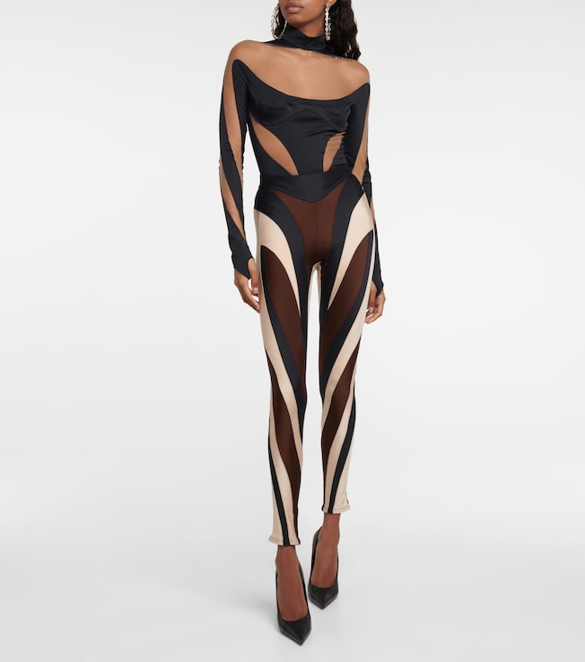 Mugler Paneled bodysuit