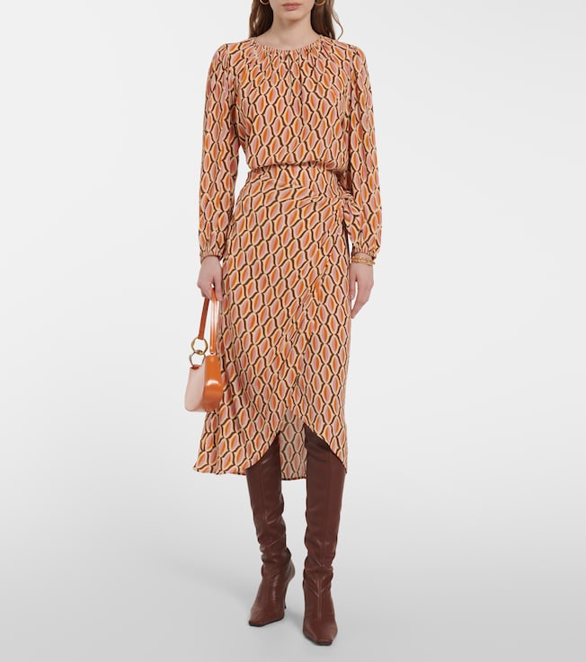 Velvet Laura printed crêpe blouse
