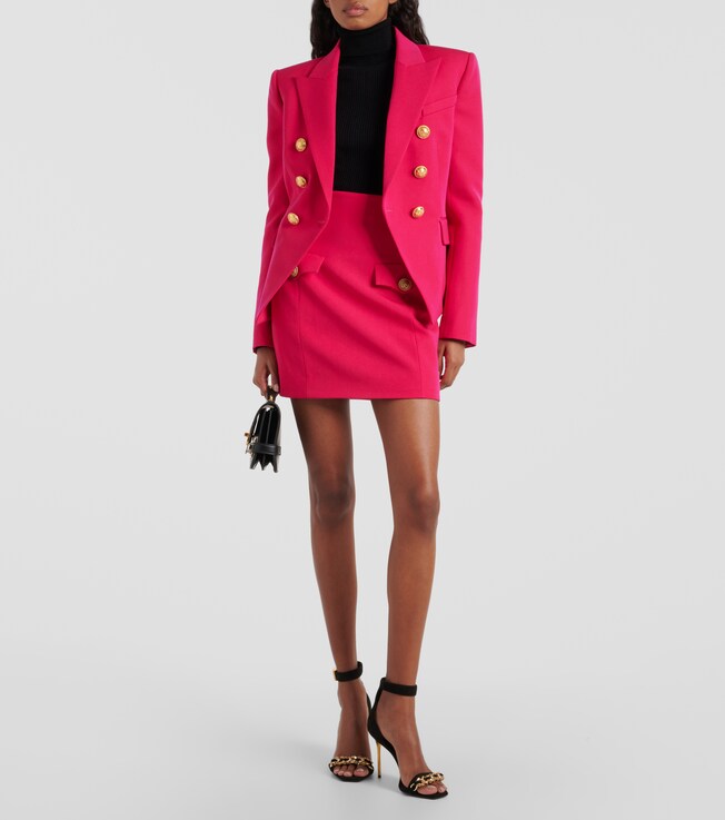 Double-breasted virgin wool blazer | Balmain