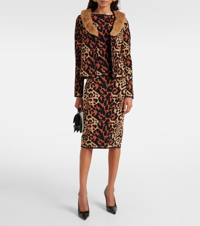 Blumarine Shoert leopard-print top