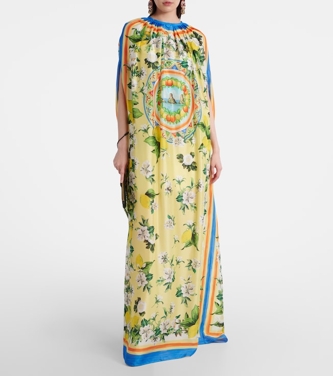 Dolce&Gabbana Printed silk cape