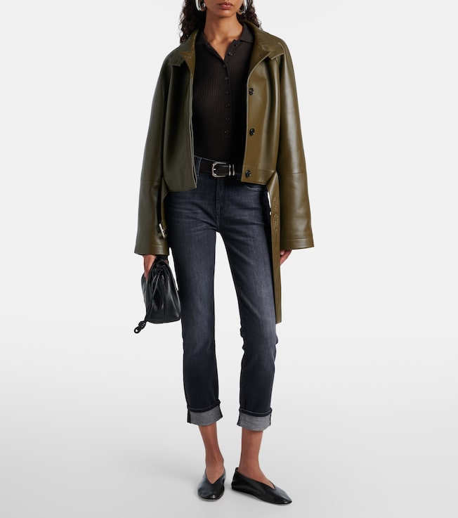 7 For All Mankind Mid-rise cropped skinny jeans