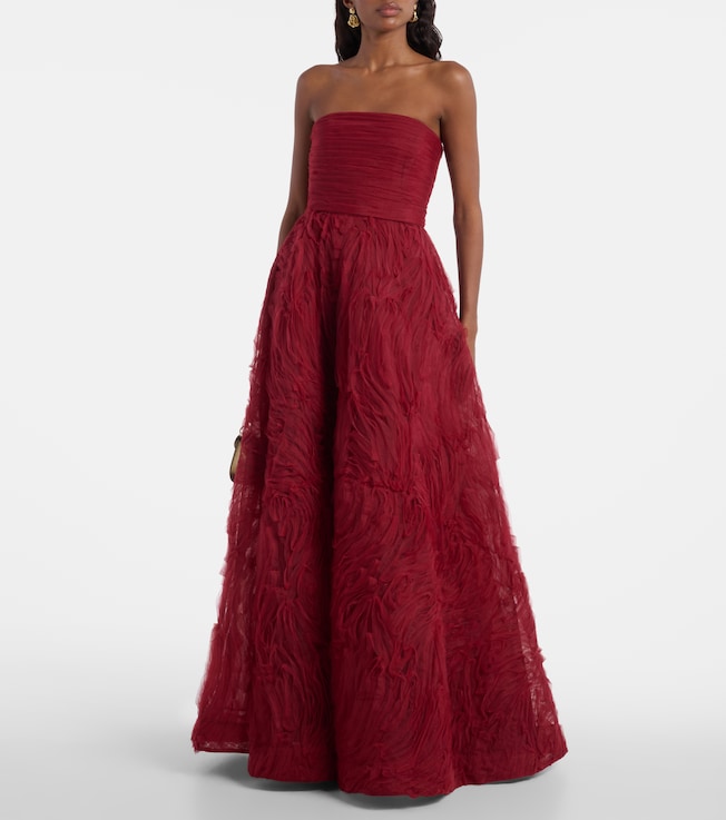 Rebecca Vallance Willow mesh bustier gown