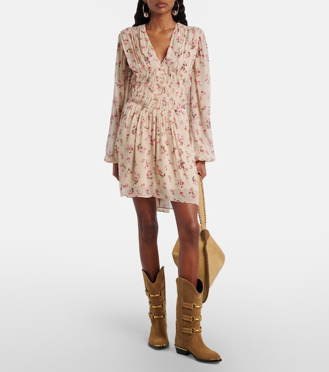 Marant Étoile Loriena floral muslin minidress