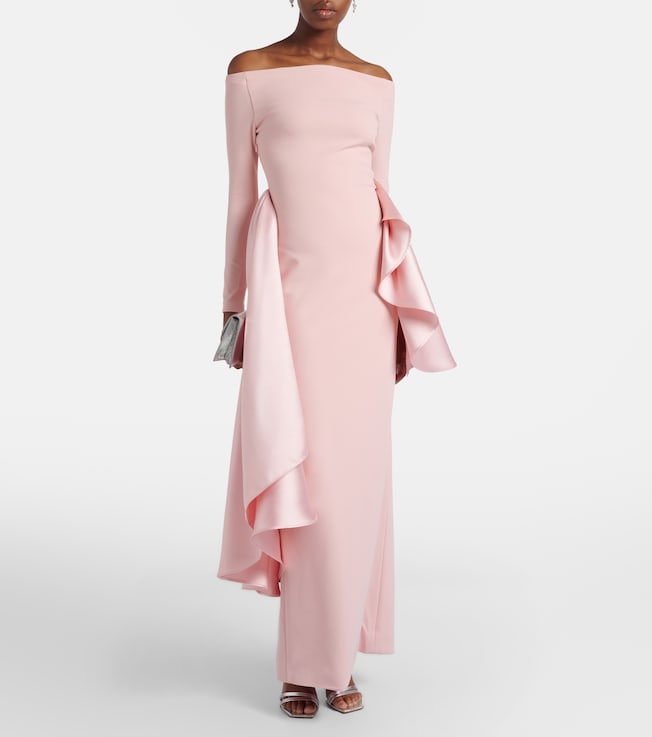 Solace London Kiana draped off-shoulder maxi dress