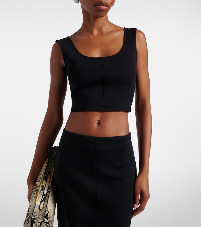 S Max Mara Dire cotton-blend crop top
