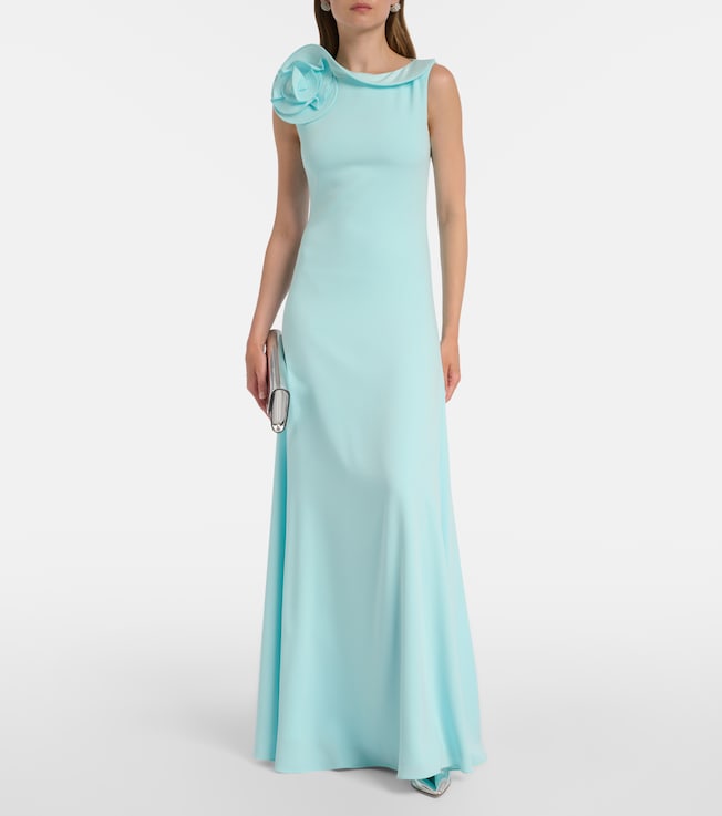 Roland Mouret Floral-appliqué gown