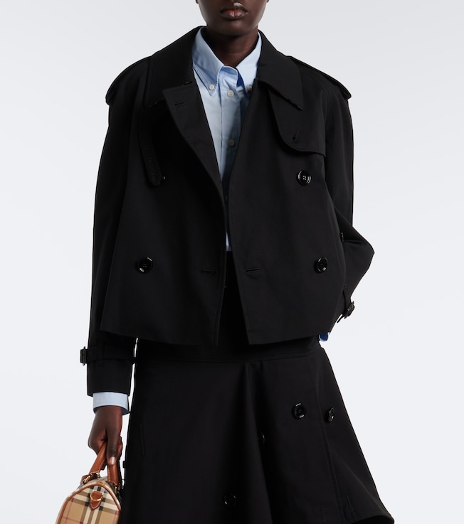 Burberry Double-breasted cotton gabardine jacket