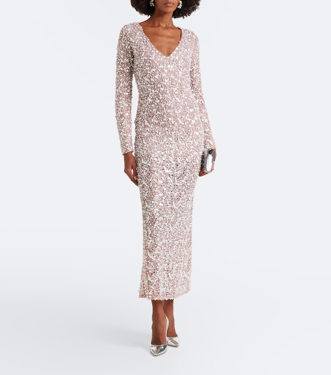 LA FUORI Sequined gown