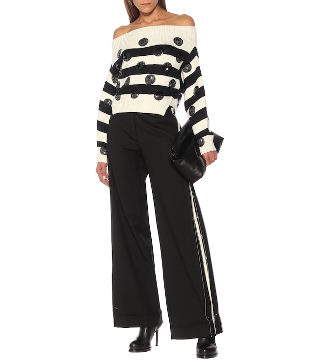 Monse Wide-leg stretch wool pants