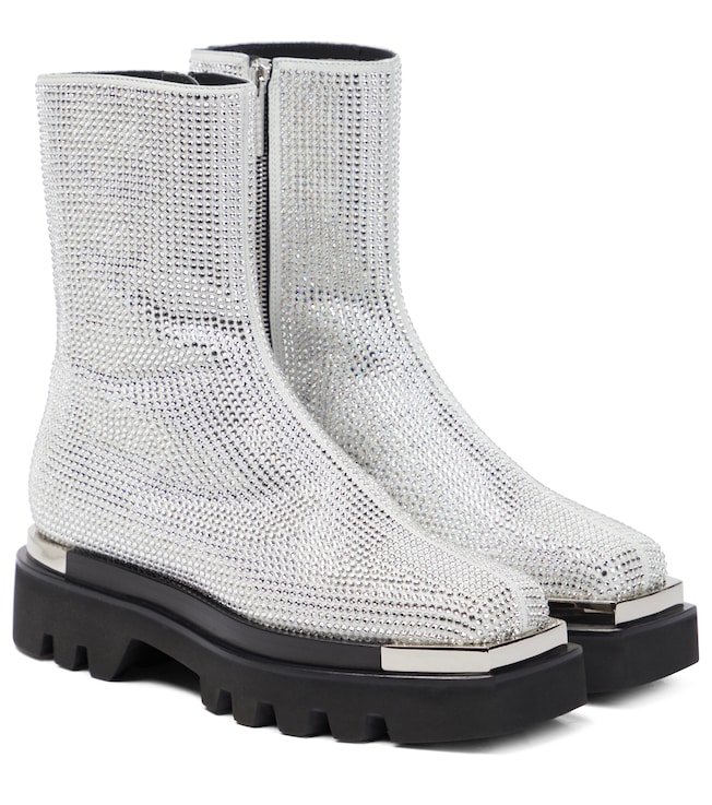 PETER DO Crystal-embellished leather boots