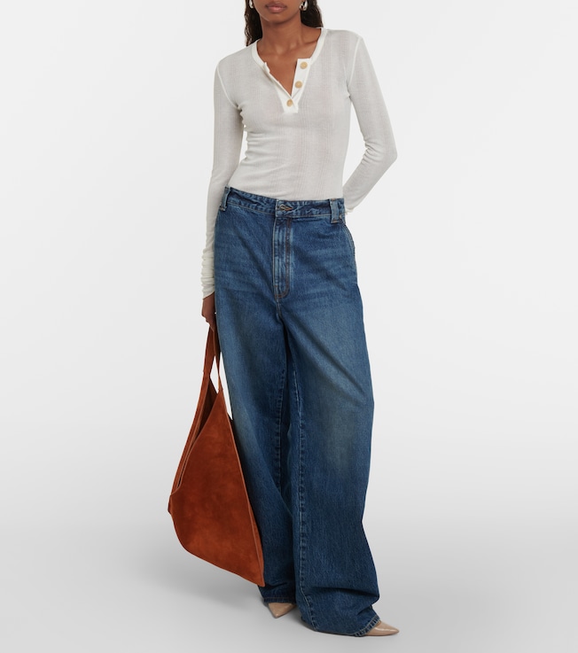 KHAITE Janelle cotton-blend jersey bodysuit