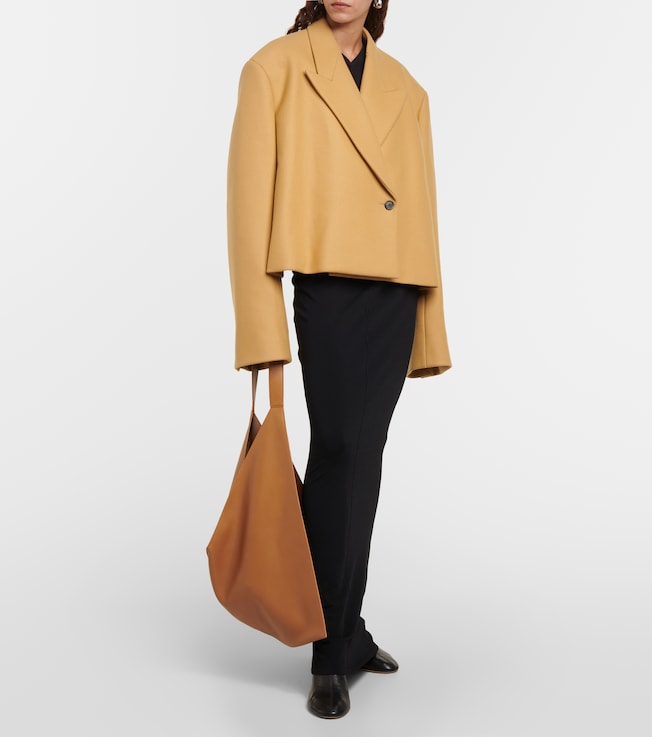 KHAITE Raymond cropped wool-blend jacket