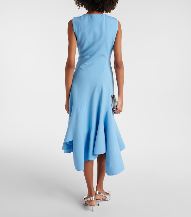 Oscar de la Renta Oscar de la Renta Asymmetrical wool-blend midi dress